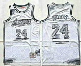 Men's Los Angeles Lakers #24 Kobe Bryant White Sketch Swingman Jersey,baseball caps,new era cap wholesale,wholesale hats